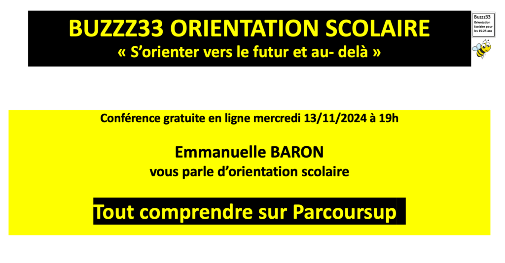 Conférence Parcoursup Emmanuelle Baron