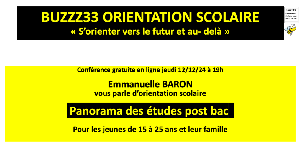 Conférence Études post bac 12/12/24