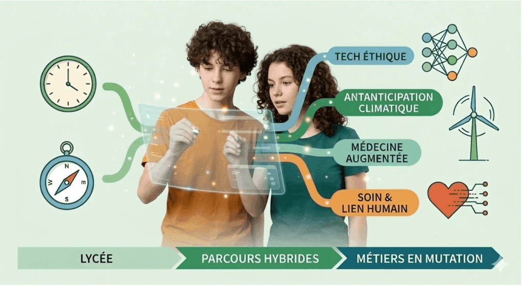 Orientation des jeunes vers le futur entre IA et écologie.