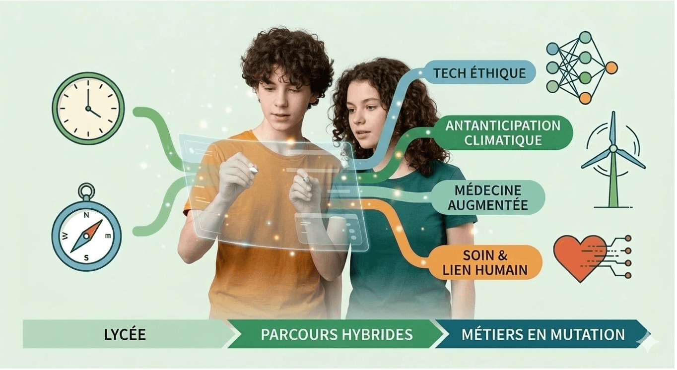 Orientation des jeunes vers le futur entre IA et écologie.